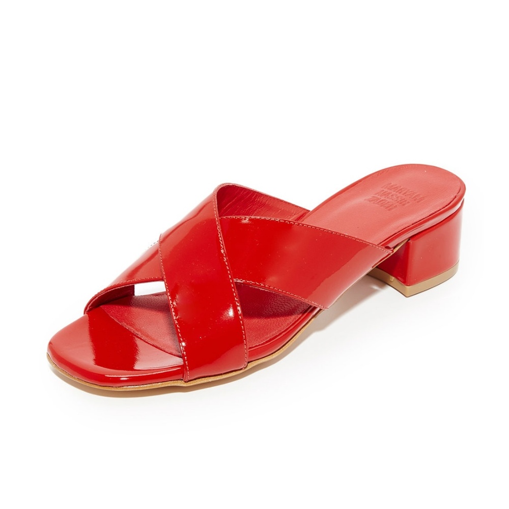 MARYEM NASSIR ZADEH Lauren Poppy Red Slides